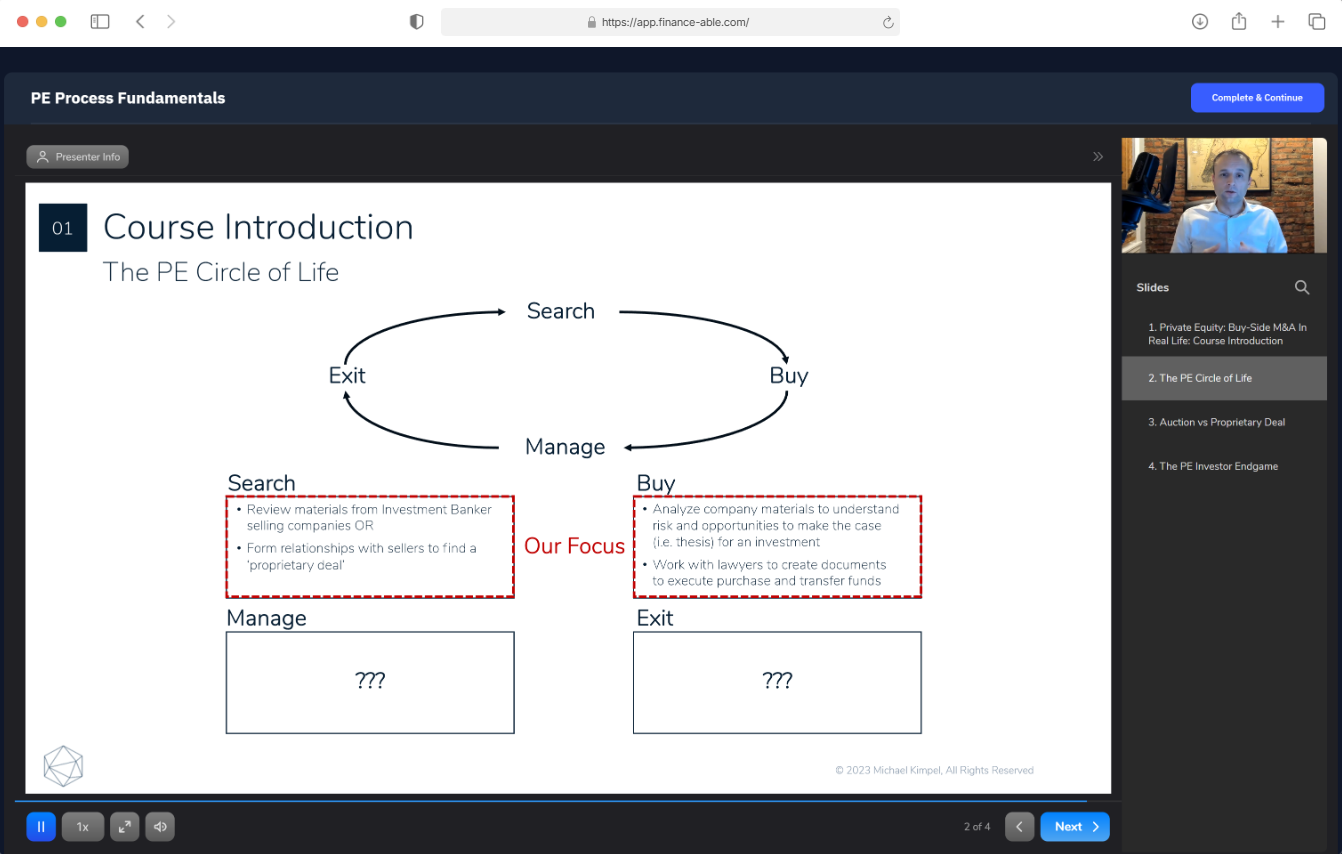 Course Introduction Interface